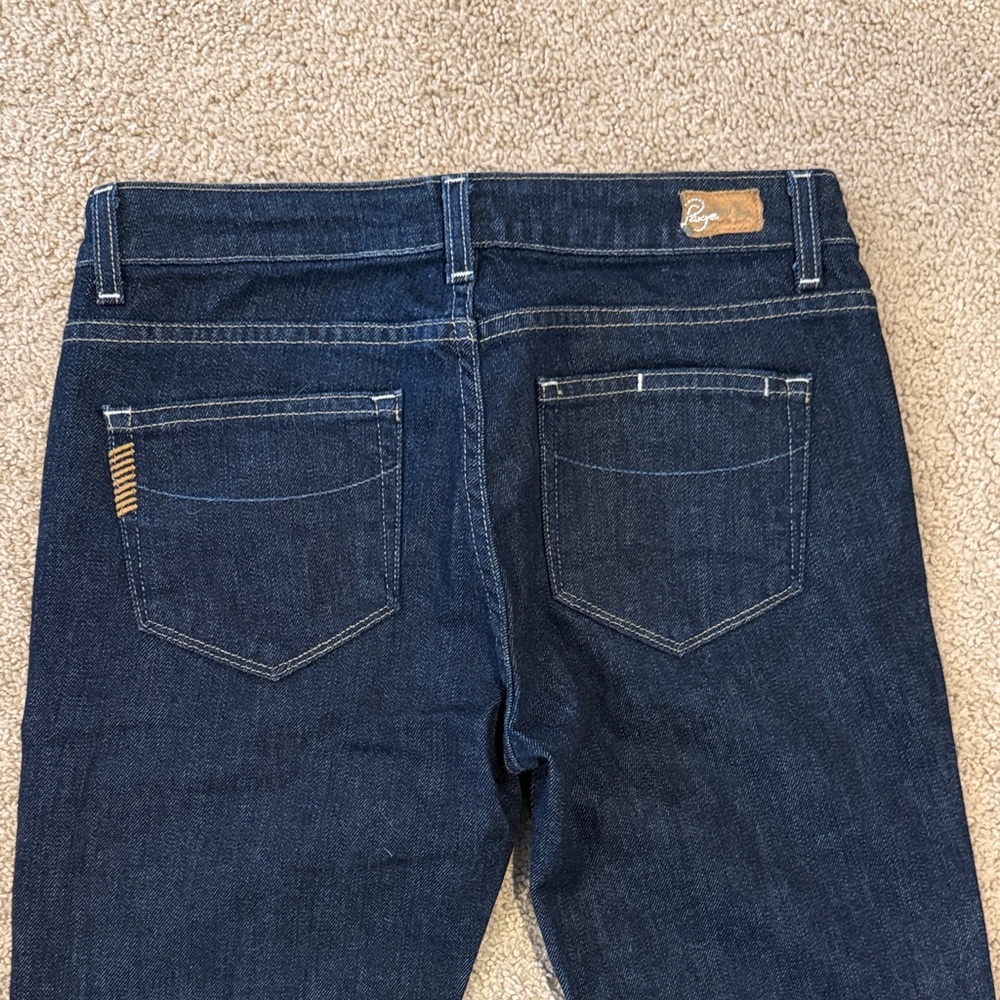 PAIGE Dark Indigo Flare Jeans - Picture 4 of 4